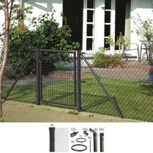 GAH Alberts Maschendrahtzaun, (Set), 150 cm hoch, 60 m, anthrazit beschichtet, zum Einbetonieren
