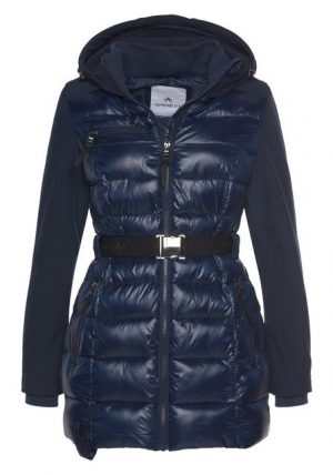 ALPENBLITZ Softshelljacke "Bergen short" (mit Gürtel) mit gesteppten Body-Part und Softshell-Details