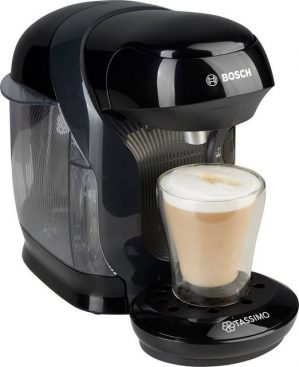 TASSIMO Kapselmaschine STYLE TAS1102, 1400 W, vollautomatisch, über 70 Getränke, geeignet für alle Tassen, platzsparend, schwarz