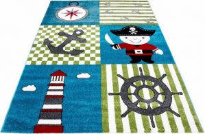 Kinderteppich "Kids 450", Ayyildiz Teppiche, rechteckig, Höhe 12 mm, Piraten und Seeräuber Motiv