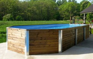 weka Rechteckpool "Mali 5" (Set, 4-tlg), BxLxH: 376x850x116 cm, mit Technikraum und Plane