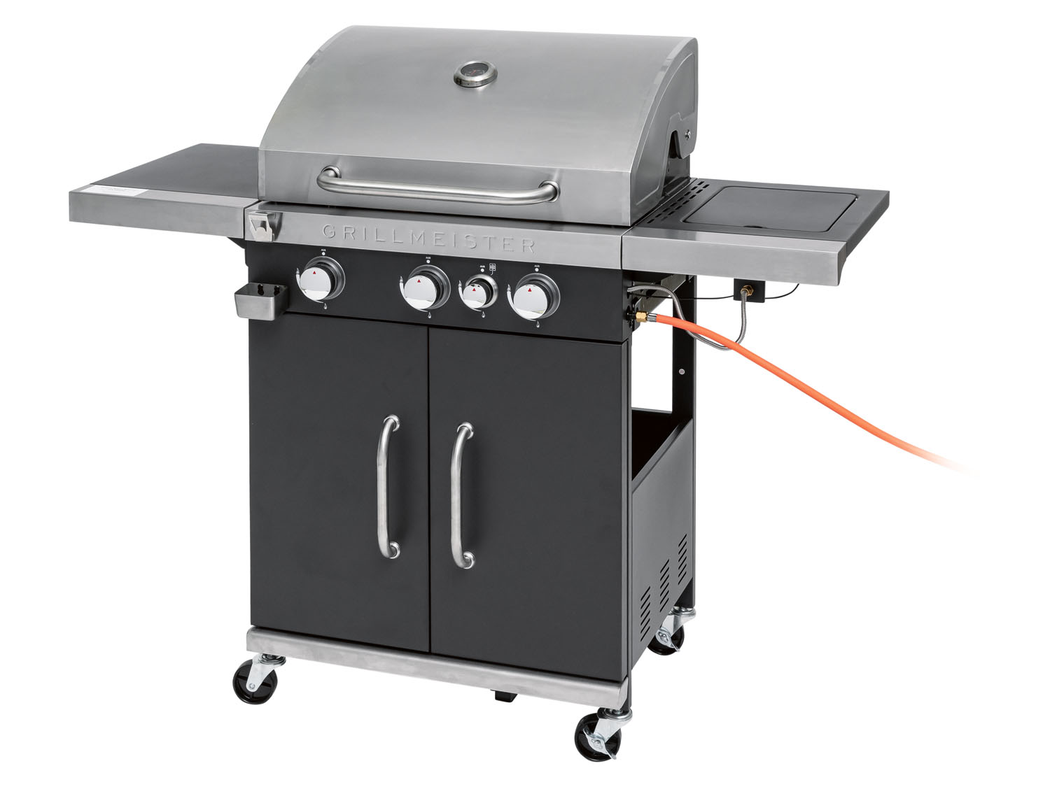 GRILLMEISTER Gasgrill 3plus1 Brenner, 14,4 kW – preiseguru.com