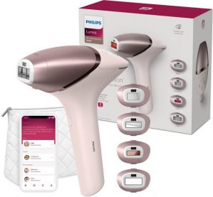 Philips IPL-Haarentferner Lumea Series 9000 BRI958/00, 450.000 Lichtimpulse, Aufsätze: 4 St. (Achseln, Bikinizone, Körper, Gesicht), mit SmartSkin Sensor, mit SenseIQ Technologie