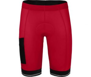 Bergson Fahrradhose "KEMI COMFORT Bermuda (mit Sitzpolster)" Herren Radshorts, bielastisch, tight, Normalgrößen, Kirsch rot