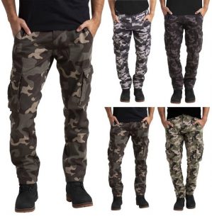 BlauerHafen Cargohose "Herren Hose Cargo militärisch Tarnung Zwanglos Entspannte Passform Mehrere Taschen Freizeit Jeans Taschen Baumwolle Arbeits Cargohose Alle Größen 32-44"