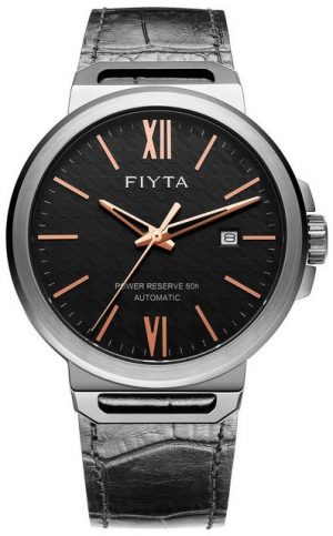 FIYTA Automatikuhr "GA852000.BBB mit 60h-Gangreserve, Datum und Lederarmband", Yachtsmen