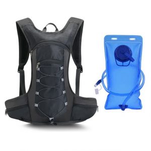 FeelGlad Kletterrucksack "Damen Herren Kinder Outdoor Laufen Wandern Camping Ski Radfahren 2 Liter Trinkrucksack Schwarz"