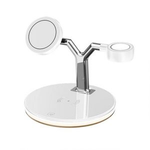 Housruse "3 in 1 Wireless Charger, Wireless Fast Charging Stand Dock für Apple iPhone 8/9/10/11 Series/12/12 Pro/12 Pro Max/AirPods 2/Pro Android Phone Apple Watch 2/3/4/5/6/SE" Handy-Halterung, (Kabelloses magnetisches Laden)