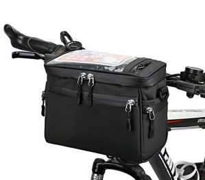 Leway Fahrradtasche "5L Fahrrad Lenkertasche, Fahrradtasche für Lenker, Wasserdichter Fahrradkorb Tasche mit Touchscreen, Vorne Fahrradtasche Lenkerkorb mit Schultergurt, für Rennrad"