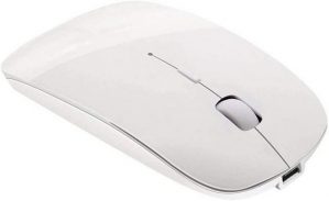 Leway "Maus Bluetooth Schlanke Wiederaufladbare Bluetooth Maus Kabellos Mäuse für Notebook, PC, Laptop, Computer, Windows Android Tablet, iMac MacBook Air/Pro - Weiß" ergonomische Maus