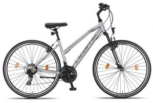 Licorne Bike Trekkingrad "Licorne Bike Life-L-V Premium Trekking Bike in 28 Zoll - Fahrrad für Jungen, Mädchen, Damen und Herren - Shimano 21 Gang-Schaltung - Mountainbike - Crossbike"