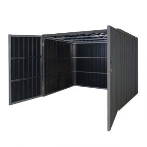 MCW Fahrradbox "MCW-J29" (1 St), Schutz vor Diebstahl durch abschließbare Türen, Schutz vor Wind und Wetter, Stabiles Gehäuse, Maximale Schneelast des Da