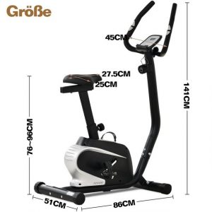 Mia&Coco Fitnessbike "Fitnessfahrrad, Heimtrainer, Speedbike, Cardio-Fitnessfahrrad, Heimtrainer mit Pulssensoren 8-stufiger Magnetwiderstand und Sitzverstellung. Heimtrainer mit Handy-/Pad-Halterung."