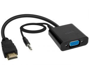 Speedlink "HQ HDMI auf VGA Adapter Audio + Video Konverter" Video-Adapter HDMI-Stecker zu 3,5-mm-Klinkenstecker, für PC Notebook Beamer TV Laptop