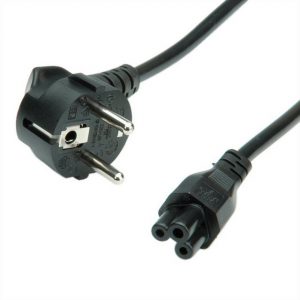 VALUE "Netzkabel, 3pol. Notebook-Buchse" Stromkabel, Schutzkontakt, CEE 7/7 Männlich (Stecker), IEC320 C5, Notebook, "Mickymaus", 2,5A Weiblich (Buchse) (180.0 cm)