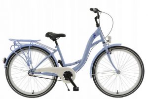 breluxx Cityrad "26 Zoll Kinderfahrrad Damenfahrrad Giulia hellblau, Rücktrittbremse, Gepäckträger, Beleuchtung", 3 Gang Shimano Nexus Schaltwerk, Nabenschaltung