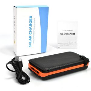 7Magic Solar Powerbank 25000 mAh, Tragbares Solar-Ladegerät Drahtloses Ladegerät mit 4 Solarmodulen, wasserdichter externer Akku für den Außenbereich mit 3 USB-Anschlüssen für iPhone, Samsung, Android und Tablet, Kamera, 18W