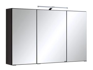 HELD Spiegelschrank "Parma 3D", mit 3 Spiegeltüren, 6 Glas-Einlegeböden, 1 Aufbauleuchte