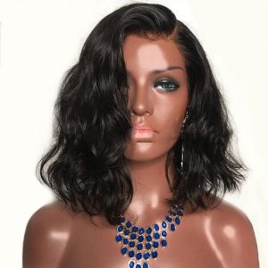 Housruse Toupet "Perücke Damen Schwarz Natürliche Lace Hairline Locken Perücken Mittelteil Kleines Stück Spitze Perücke Party/Kostüm Lace Front Wig"