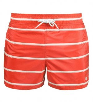 Blend Bikini-Hose "BLEND Salvio Herren Bade-Hose bequeme Badeshorts 20711227 Freizeit-Hose Rot/Weiß"