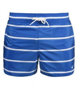 Blend Bikini-Hose "BLEND Salvio Herren Badeshorts schnell trocknende Bade-Hose 20711227 Freizeit-Hose Blau/Weiß"