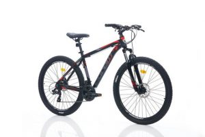 Rezzak Mountainbike "27,5" Mountainbike ALU Fahrrad Herren Scheibenbremse Schwarz Rot", 24 Gang Shimano, Kettenschaltung