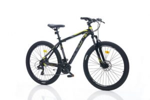 Rezzak Mountainbike "27,5" Zoll ALU Mountainbike Scheibenbremse schwarz gelb", 24 Gang Shimano, Kettenschaltung