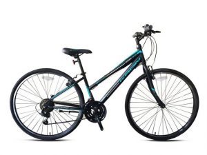 T&Y Trade Mountainbike "28 Zoll Damen Mädchen Jugend Mädchenfahrrad MTB Fahrrad Damenfahrrad Mountainbike Damenrad Jugendfahrrad Hardtail 21 Gang Shimano Bike Rad ARIA 3.0 SCHWARZ TÜRKIS 15"", 21 Gang Shimano, Kettenschaltung, 21 Gang