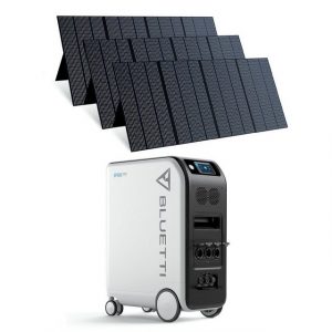 BLUETTI Stromerzeuger "BLUETTI 5100 Wh Powerstation mit 3 x Solarpanel 350 W,", 3,00 in kW, (packung, 1-tlg., mit 5100Wh LiFePO4 Batterie)
