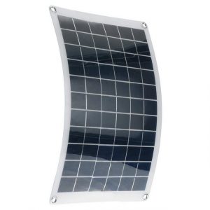 Fasget Solaranlage, 30,00 W, Monokristallin, Solarladepanel Wasserdicht mit Saugnäpfen und Karabiner für DUO-Ausgang für Camping Ventilator Lampe Stromgeneratorsystem