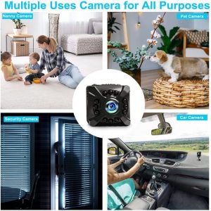 Fortunesn "Wireless WiFi Kamera Full HD 1080P Sicherheit mit Nachtsichterkennung, tragbare kleine Videokameras für Zuhause/Innen/Außen" Überwachungskamera (1-tlg)