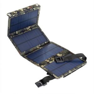 Haiaveng "Solarpanel faltbar (8W), Wasserfest Solar Charger zum Handy Laden unterwegs 5V" Solarladegerät (für Wandern, Camping, Outdoor)