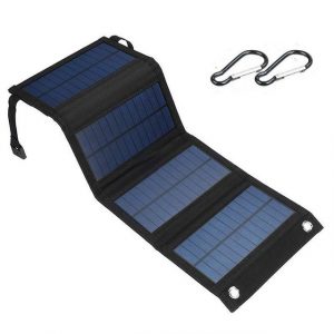 Jormftte Solaranlage "Solaranlage Premium Monokristallin Faltbares Solar-Ladegerät 1.3A Ausgang Solar Akku Ladegerät Kompatibel mit Solargeneratoren"