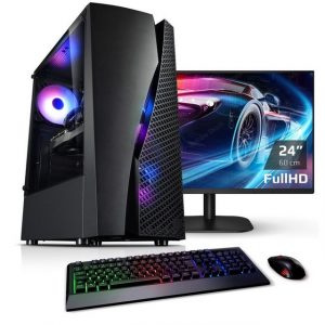 Kiebel Spectral Gaming-PC-Komplettsystem (24", AMD Ryzen 5 AMD Ryzen 5 5600X, RTX 3050, RGB-Beleuchtung, WLAN)