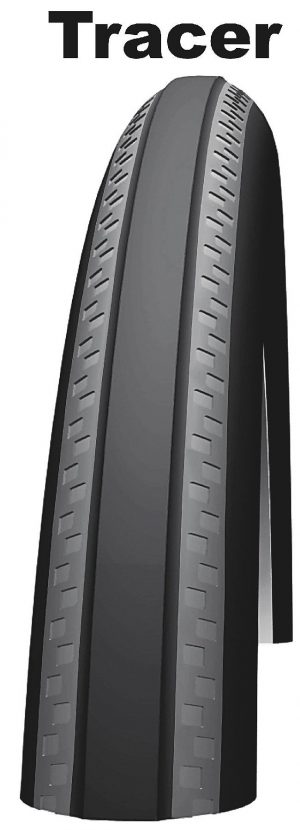 Schwalbe Spezialreifen für Fahrradanhänger - Drahtreifen, 20 Zoll Tracer (47-406) schwarz-graphit/schwarz