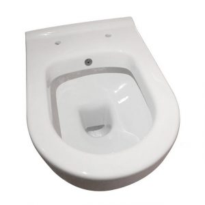 Aloni Tiefspül-WC "EB-AL5508+AL0402", Hänge Dusch WC Taharet Bidet Funktion Toilette Aloni WC mit Deckel