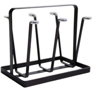 BEARSU Flaschenhalter "Flaschenregal aus Metall mit Zubehör 16,8 x 12,5 x 20 cm Schwarz", (1-St)