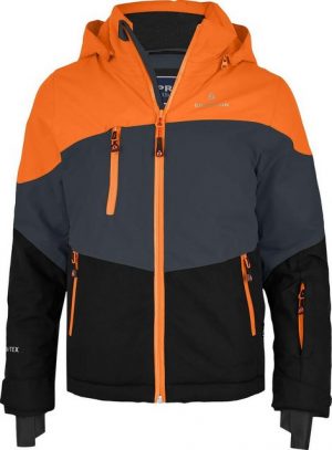 Bergson Winterjacke "VOLKER neo (maxi)" Kinder Skijacke, wattiert, 20000 mm Wassersäule, Normalgrößen, orange