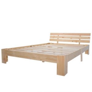PHOEBE CAT Massivholzbett (1-tlg., Maasivholzbett), Doppelbett mit Kopfteil und Lattenrost, 200 x 140 cm Futonbett