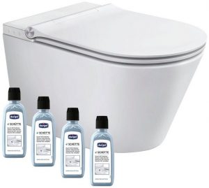 Schütte Dusch-WC "CESARI", wandhängend, spülrandlos, Bidet-Funktion, Absenkautomatik, Geruchsabsaugung