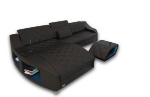 Sofa Dreams Ecksofa "Swing - L Form Ledersofa", mit LED, wahlweise mit Bettfunktion als Schlafsofa, Designersofa