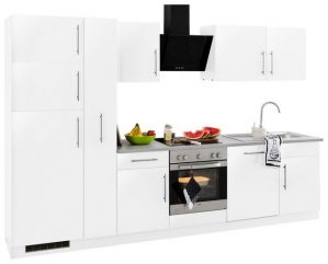 wiho Küchen Küchenzeile "Cali", mit E-Geräten und Kühl-Gefrierkombination, Breite 310 cm