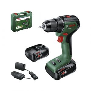 BOSCH HOME & GARDEN Akku-Bohrschrauber "UniversalDrill", 18V-60, inkl. 2x 2,0Ah Akku und Ladegerät - gruen