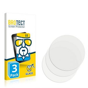 BROTECT "Panzerglas" für Huawei Watch, Displayschutzglas, 3 Stück, Schutzglas Echtglas 9H Härte HD-Clear
