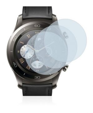BROTECT "flexible Panzerglasfolie" für Huawei Watch 2 Classic, Displayschutzglas, 3 Stück, Schutzglas Glasfolie klar