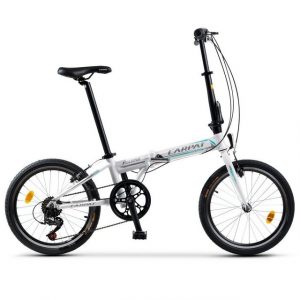 CARPAT SPORT Faltrad "20 Zoll Klapprad City Bike Damen Herren", 7 Gang V-Bremse Schaltwerk, Kettenschaltung, Faltbarer Alu-Rahmen, bis 100 kg