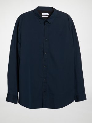 Calvin Klein Hemd Slim Fit in blau für Herren, Größe: XXL. Bt-Slim Fit Stretch Poplin