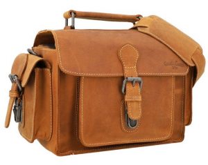 Gusti Leder Lenkertasche "Gabriel", Lenkertasche Gepäckträgertasche Fahrradschloss Tasche Fahrradtsache Ledertasche Vintage Braun Leder