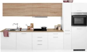 HELD MÖBEL Küchenzeile "Visby", mit E-Geräten, Breite 330 cm inkl. Kühlschrank