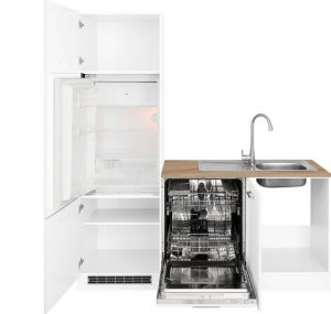 HELD MÖBEL Winkelküche "Visby", mit E-Geräte, Winkel 240 x 240cm inkl. Kühlschrank u. Geschirrspüler